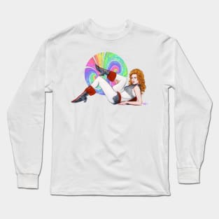 Jane Fonda - An illustration by Paul Cemmick Long Sleeve T-Shirt